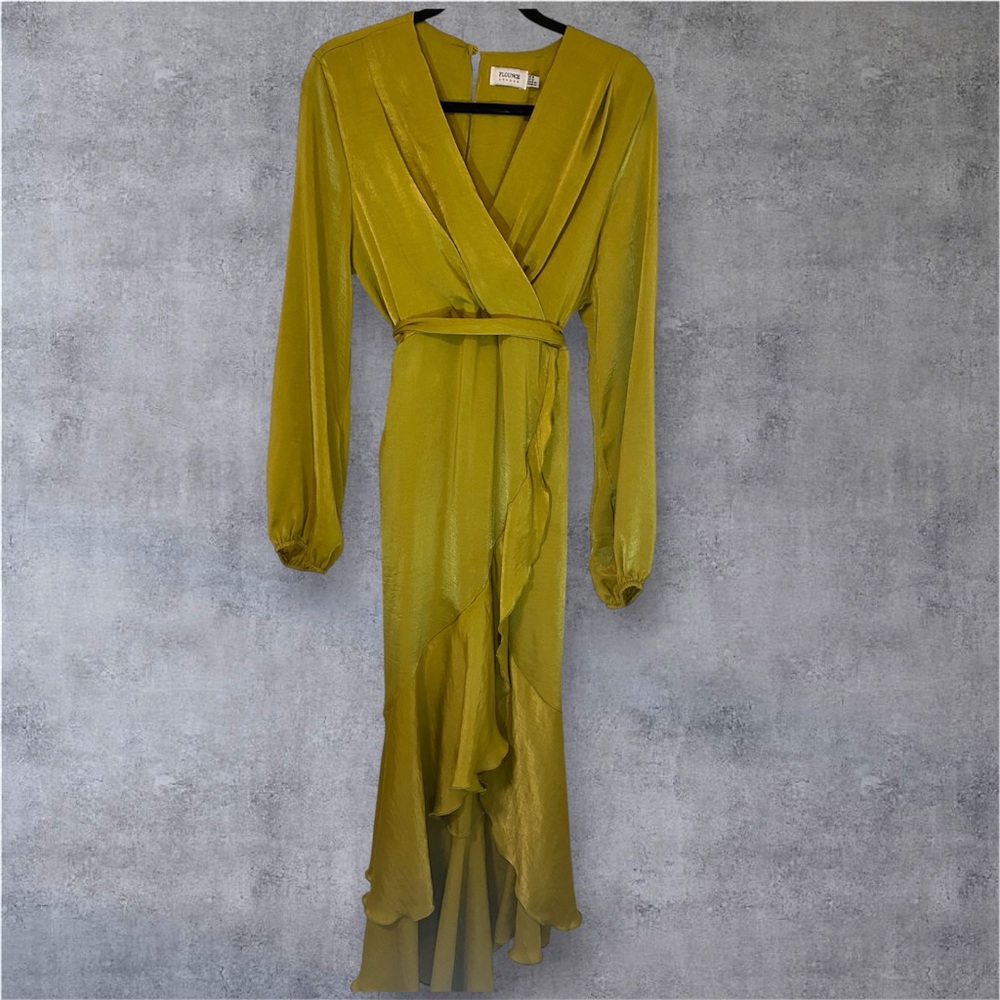 Green Maternity Wrap Dress